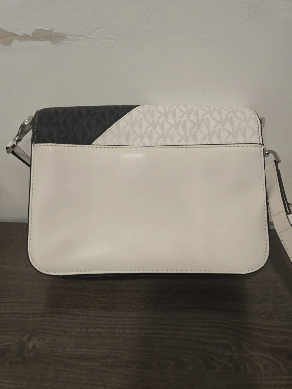 Michael Kors Black & White Signature Colorblock Crossbody